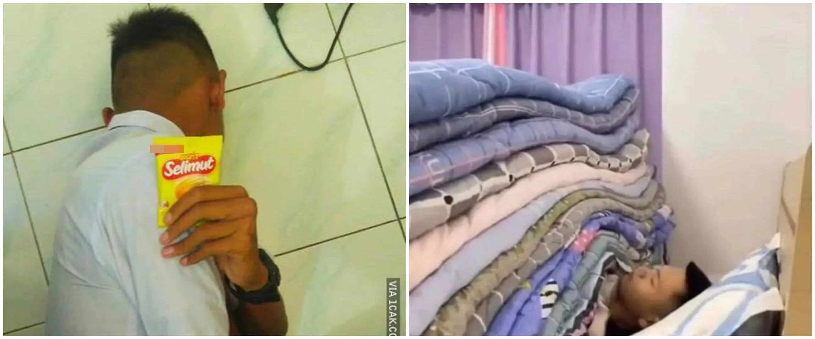 11 Tingkah lucu orang hadapi cuaca dingin, kok bisa kepikiran ya?