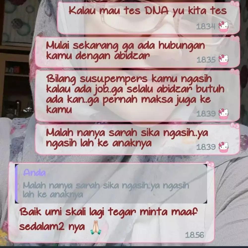 ibu mertua unggah chat tegar © instagram