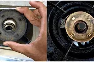 Tak perlu beli baru, ini cara mudah bersihkan burner kompor gas menghitam dan berkarat