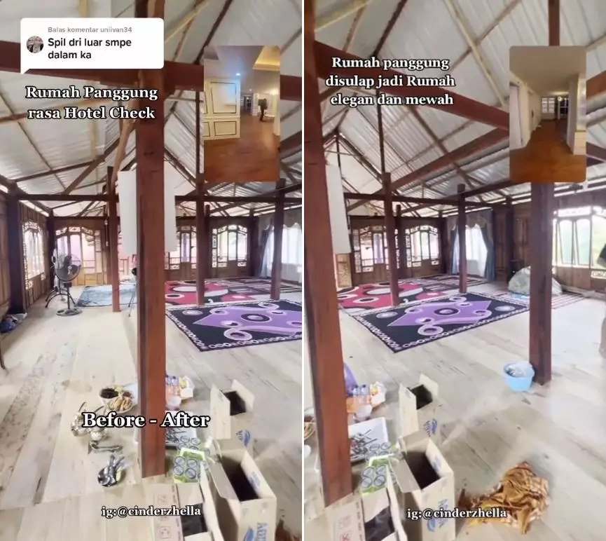rumah panggung tampak mewah © TikTok