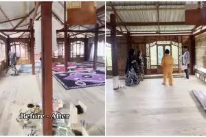 Dari luar tampak biasa, transformasi rumah panggung khas Bugis ini dalamnya seperti hotel bintang 5