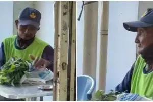 Viral kakek tukar sayuran dengan mi instan, alasannya bikin terenyuh