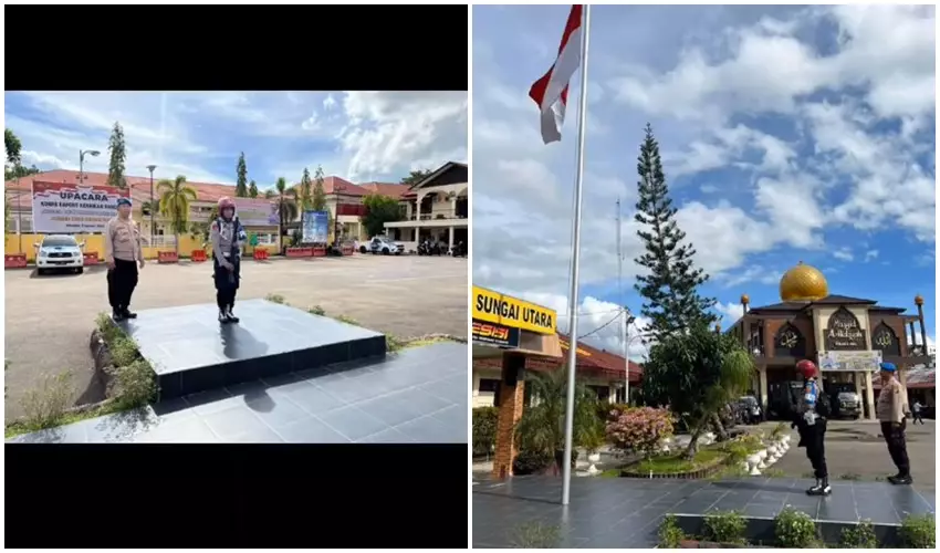 polisi main lato-lato minta maaf © TikTok polisi main lato-lato minta maaf © TikTok