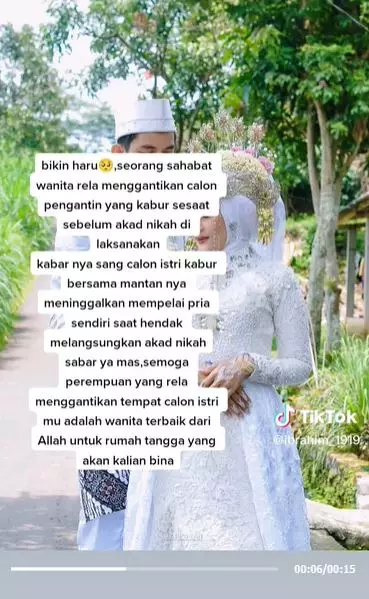 nikah digantikan dengan sahabat calon istri  © 2022 TikTok