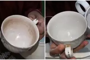 Tak perlu pakai air panas, ini cara simpel hilangkan noda membandel di gelas keramik