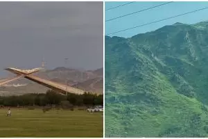 Pemandangan langka, 7 potret pegunungan di Mekkah Arab Saudi berubah jadi hijau akibat hujan deras