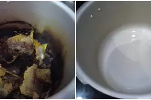 Cuma pakai 1 bahan dapur, ini cara bersihkan bagian dalam panci presto yang gosong