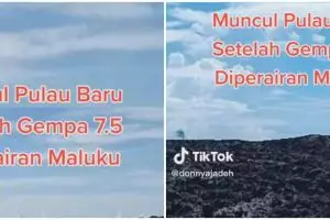 Pulau baru muncul setelah gempa M 7,5 di Maluku ini bikin heboh, begini penampakannya