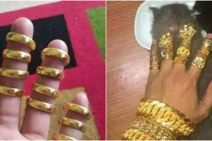 Biar terlihat kaya, 10 potret orang pamer perhiasan ini bikin tepuk jidat