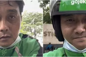 Temani customer jalan-jalan saat galau, aksi driver ojek online ini bikin baper