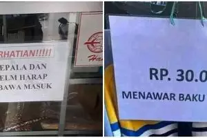 11 Peringatan lucu di toko ini tulisannya bikin pembeli mikir dua kali