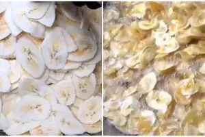 Tanpa tambahan pewarna, ini trik bikin keripik pisang agar warna kuningnya lebih cerah