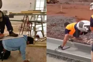 13 Tingkah absurd kuli bangunan saat bekerja ini kompak, tapi kok kepikiran ya?