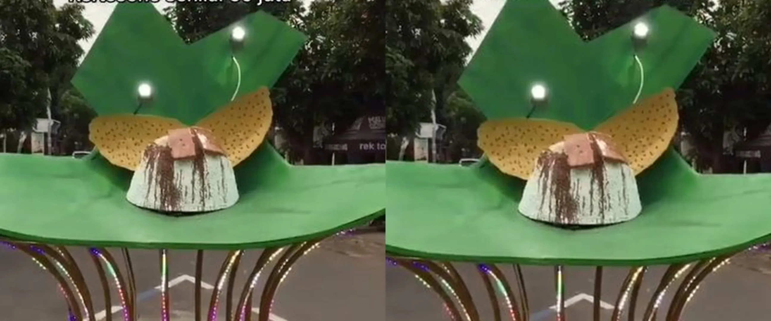 Tugu Pecel Kertosono senilai Rp 60 juta ini penampakannya jauh dari ekspektasi