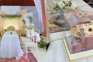Viral penampakan maskawin pernikahan di Pati ini fantastis, salah satunya duit Rp 300 juta