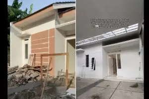 Makeover rumah tipe 36 jadi hunian mewah dan elegan, hasilnya luas dengan interior serba putih