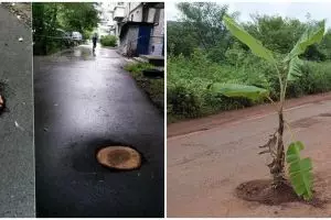 Kreativitas muncul pas kepepet, 11 cara nyeleneh orang perbaiki jalan ini ada-ada aja