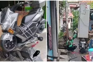 11 Momen nyeleneh orang maksa bawa barang pakai kendaraan, nggak sesuai kapasitasnya