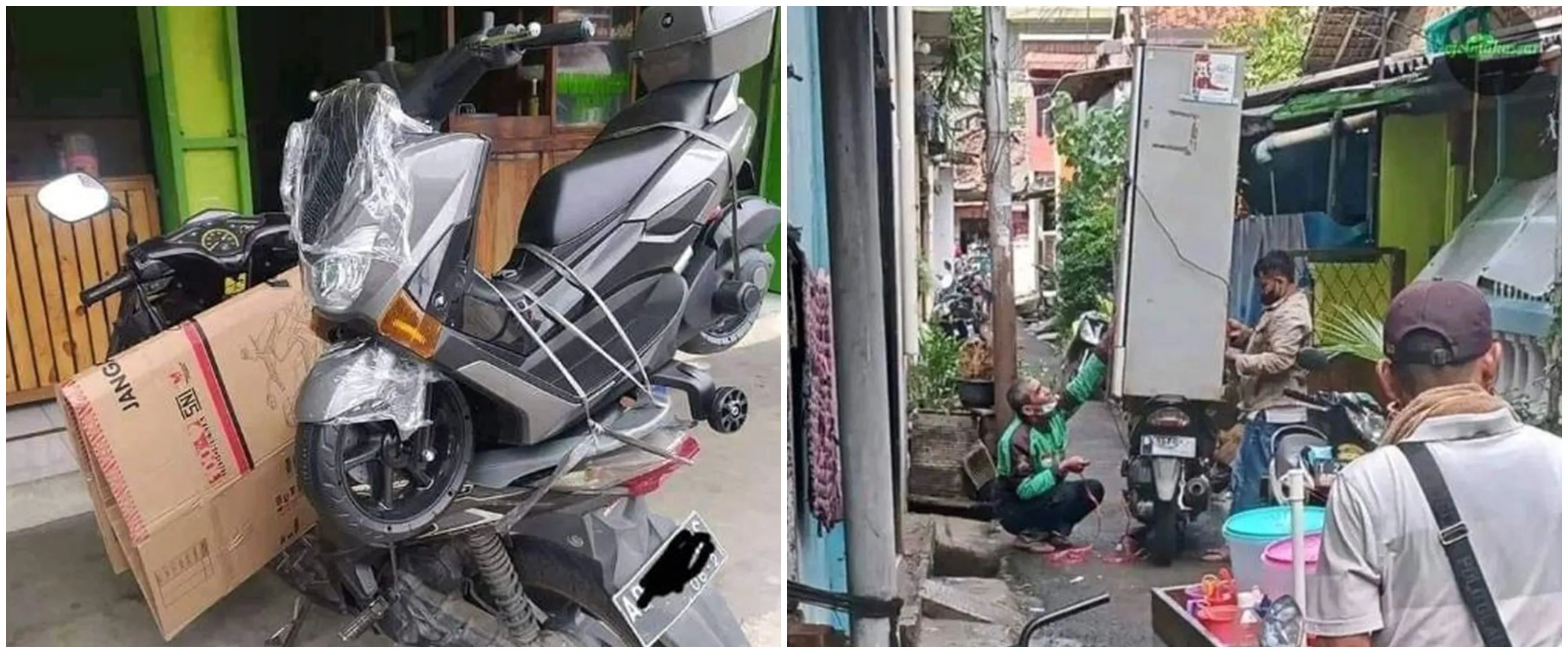 11 Momen nyeleneh orang maksa bawa barang pakai kendaraan, nggak sesuai kapasitasnya