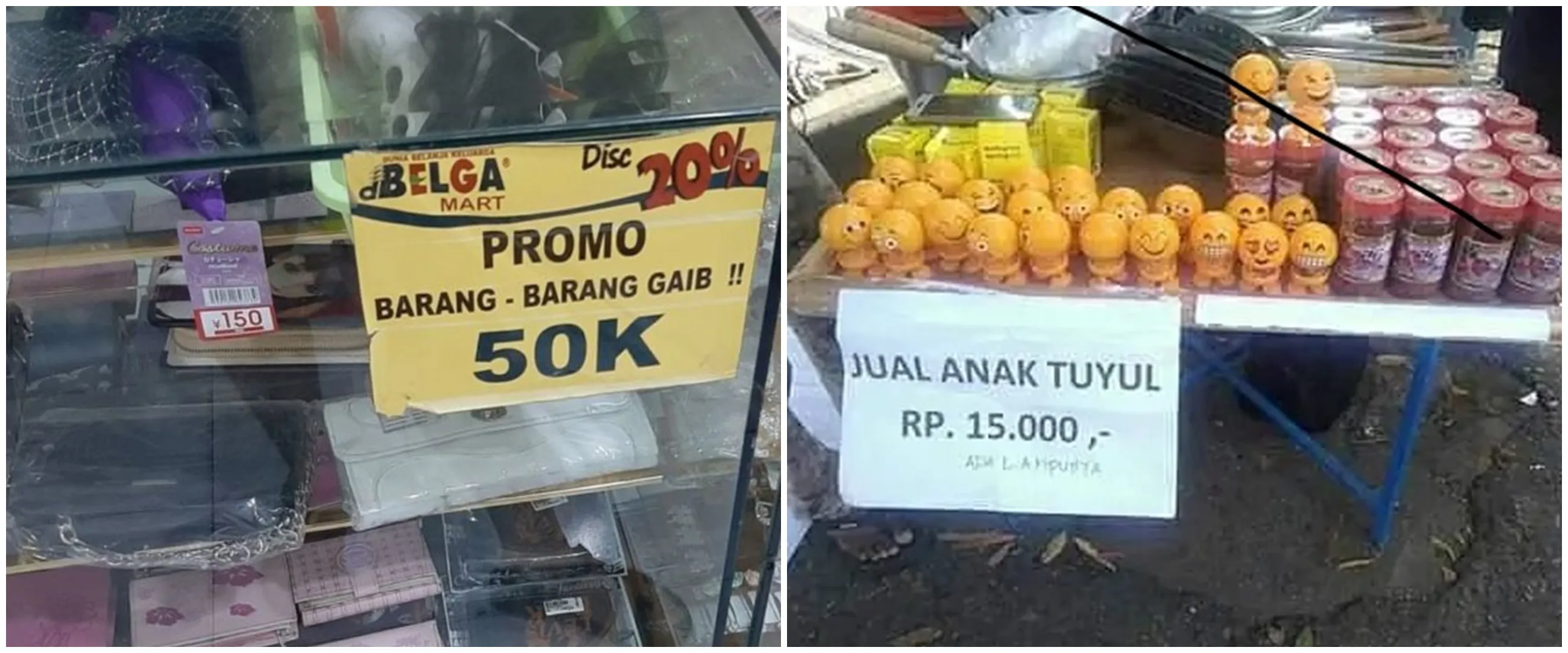 10 Potret lucu orang berdagang ini tulisannya nyeleneh, malah bikin gagal fokus
