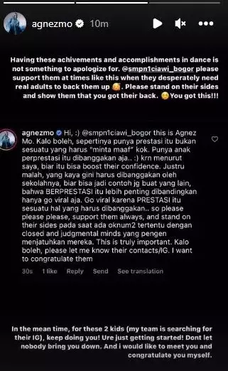 Agnez Mo apresiasi siswa jago dance © berbagai sumber