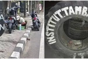 11 Tulisan tukang tambal ban ini malah bikin bingung bacanya, kenapa ya?
