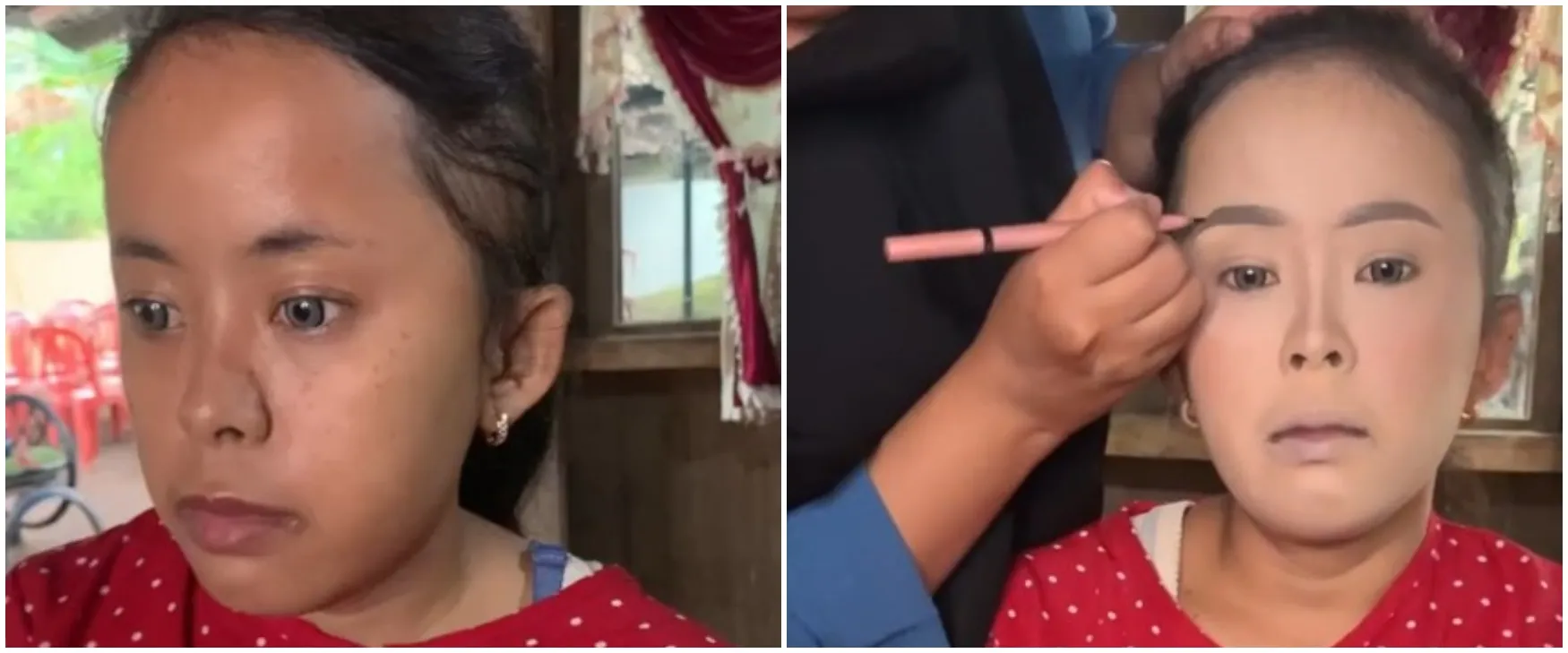 Wanita pemalu dirias MUA jadi pengantin hasilnya manglingi pol, ekspresi tanpa senyum bikin salfok