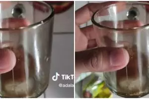 Momen gagal fokus warganet saat menyeduh minuman di dapur, bikin nyengir kuda lihatnya