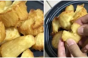 Tak perlu direbus, ini trik bikin singkong goreng mekar ala pedagang gorengan