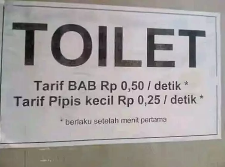 tarif di toilet umum ini absurd © berbagai sumber