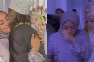 Suami nikahi istri ketiga, ekspresi bahagia istri pertama dan kedua saat resepsi jadi sorotan