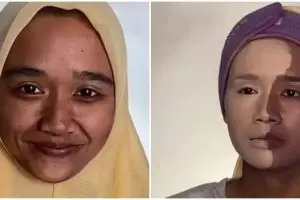 Riasan bak dempul, potret wanita sebelum dan sesudah didandani MUA jadi manten Sunda bikin tercengang