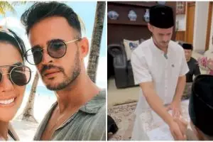 Antonio Dedola kekasih bule Nikita Mirzani kini jadi mualaf, ini 7 momennya