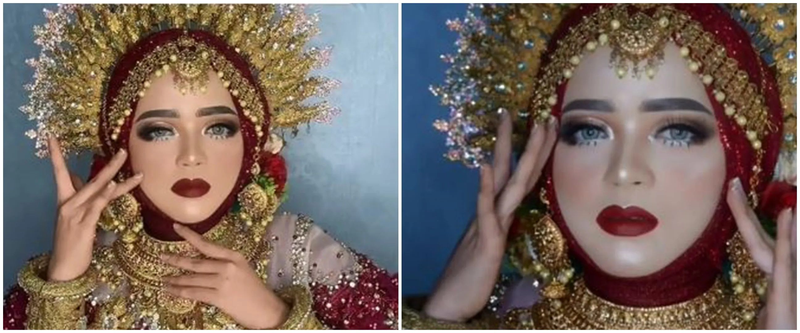 Warna kulit tangan dan wajah pengantin beda, trik MUA hasilkan foto estetik ini di luar dugaan
