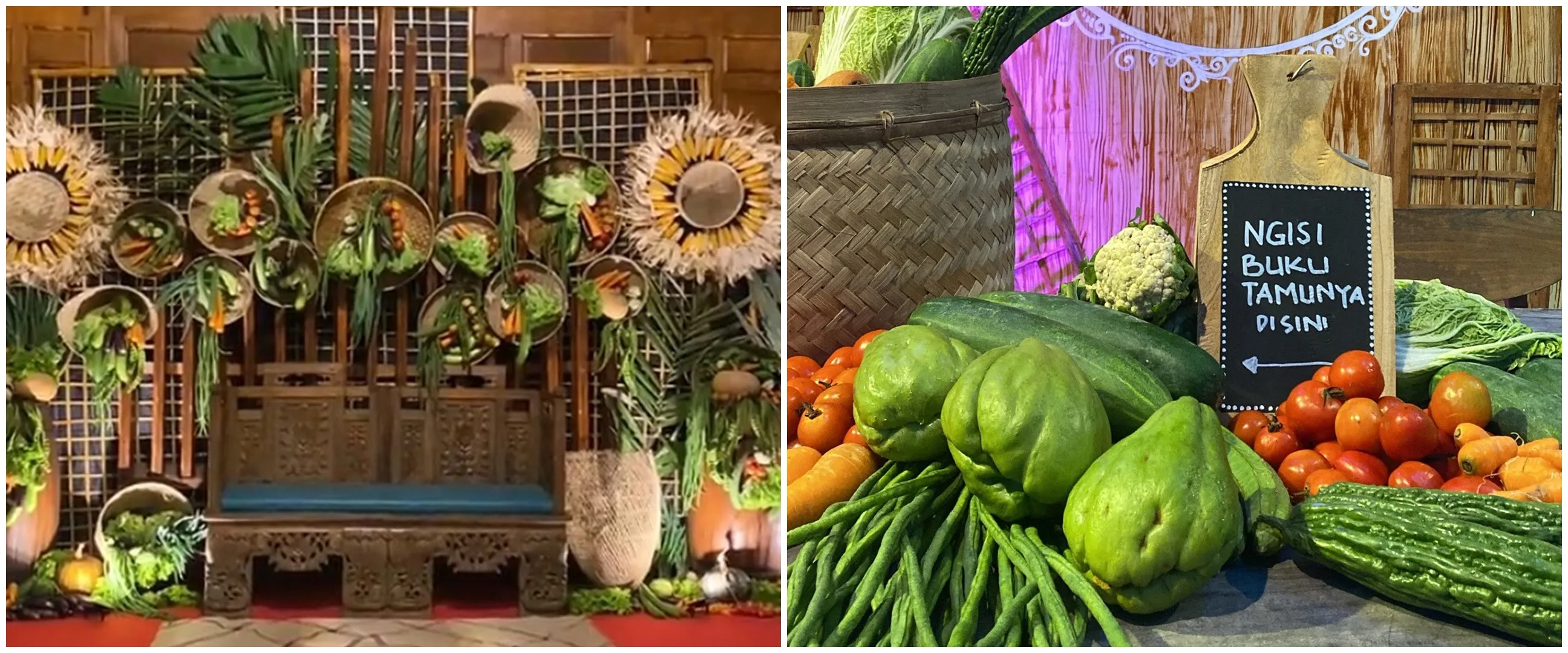 Pasangan ini gelar pernikahan unik berkonsep pesta rakyat, tamu undangan bawa pulang hasil kebun