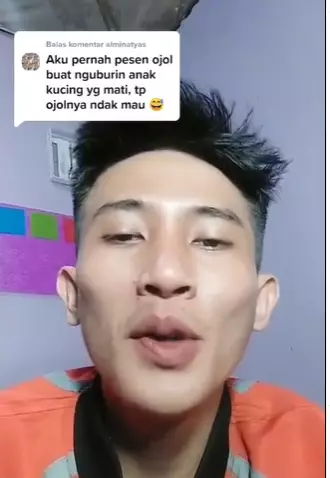 pesan ke driver ojol untuk memotong ari-ari kucing © 2023 brilio.net