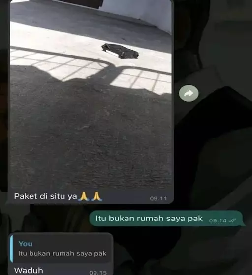 chat lucu kuris salah alamat paket © berbagai sumber