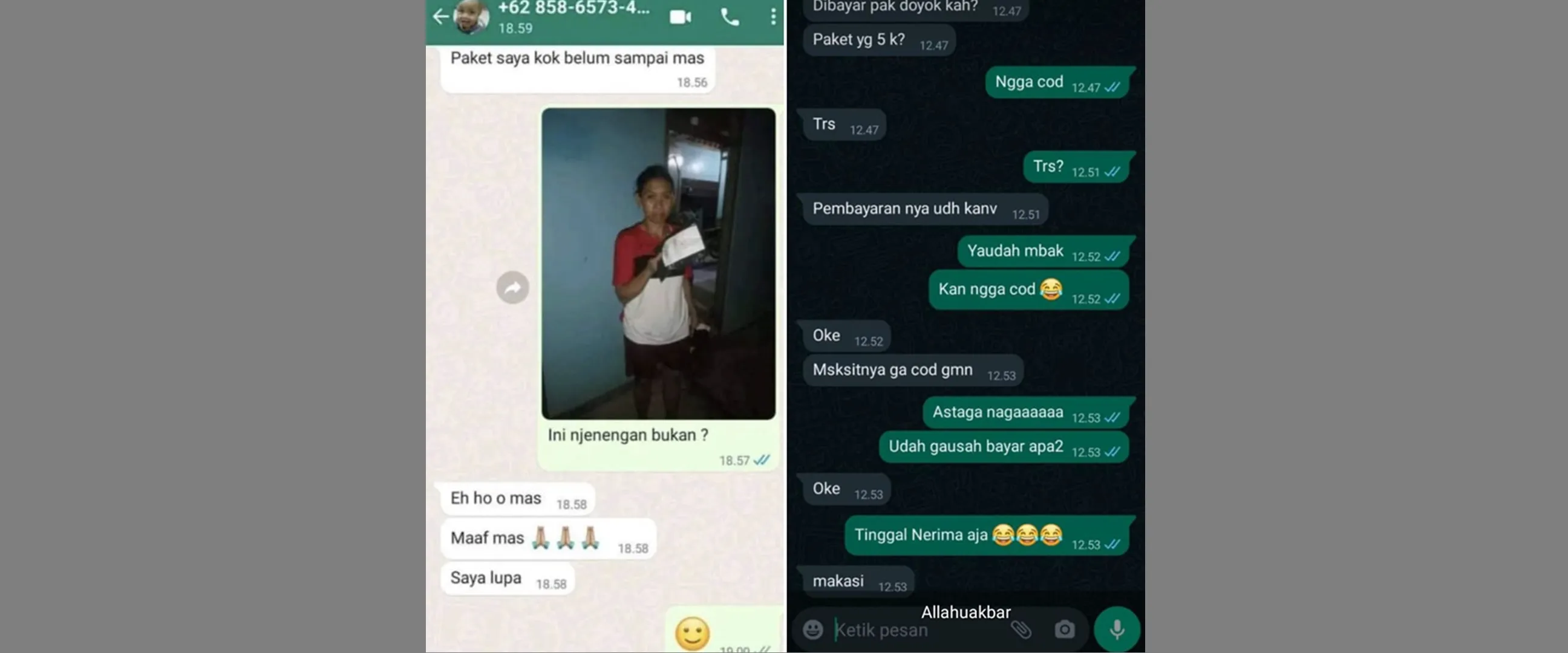 11 Chat lucu customer tanya ke kurir ini bikin tepuk jidat