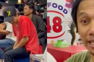 Pengamen ini bawakan lagu 