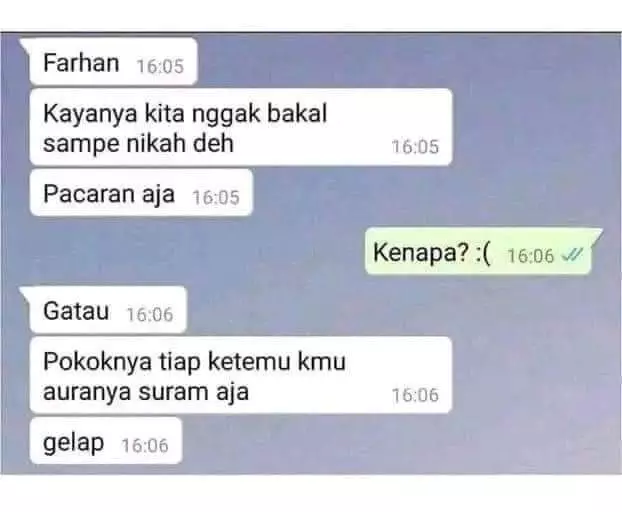 chat ngajak putus tapi alasannya kocak © berbagai sumber chat ngajak putus tapi alasannya kocak © berbagai sumber