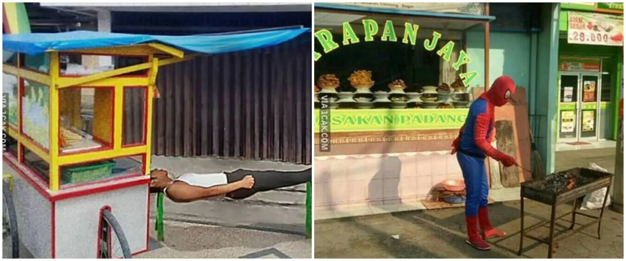 Bisa tidur di sembarang tempat, 11 potret pedagang kalau nggak ada pelanggan ini kocak abis