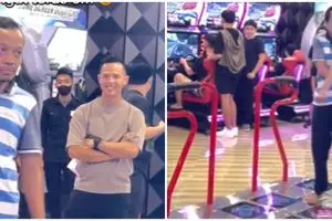 Luwesnya bapak-bapak ini main game dance Pad Pump It Up di mal, aksinya auto viral