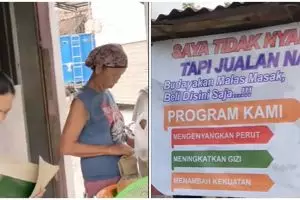 Kreatifnya pedagang pecel ini promosikan dagangan bak seorang caleg, nama penjualnya bikin salah fokus