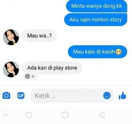 chat lucu minta nomor whatsapp © berbagai sumber