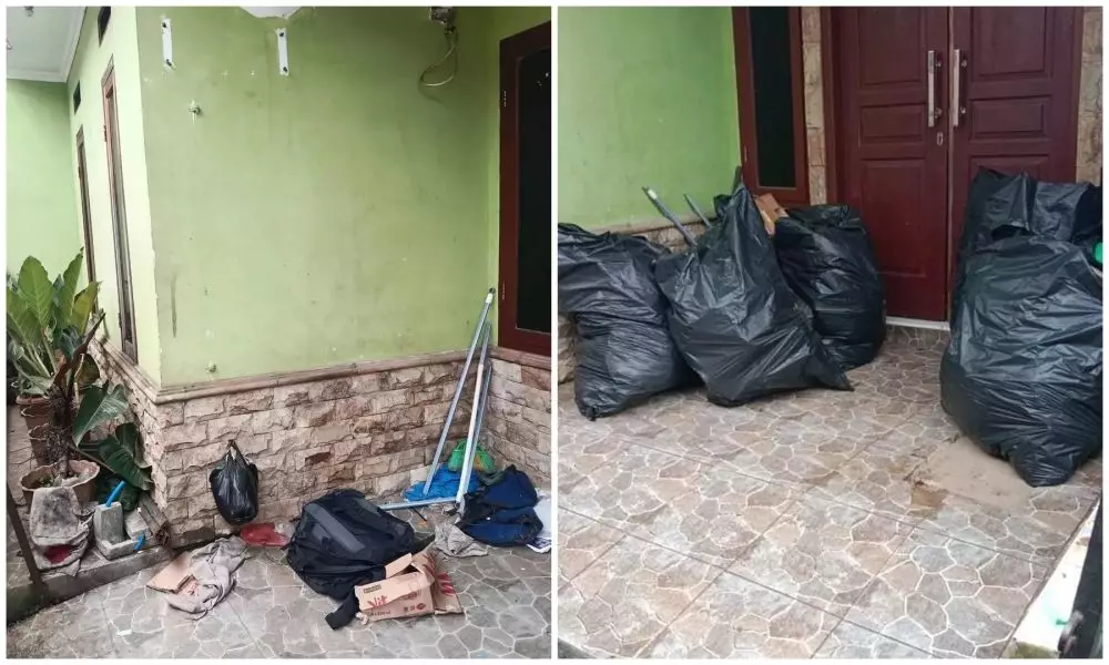 rumah kontrakan ditinggalkan penuh sampah di depok © berbagai sumber rumah kontrakan ditinggalkan penuh sampah di depok © berbagai sumber