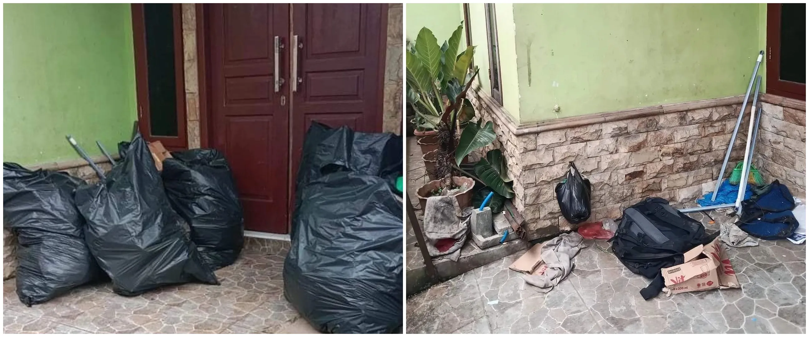 Penyewa rumah di Depok kabur tanpa membayar, hunian ditinggalkan dengan tumpukan sampah plastik