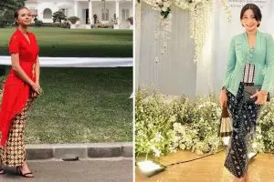 11 Potret seleb tomboi dalam balutan kebaya, bikin pangling abis