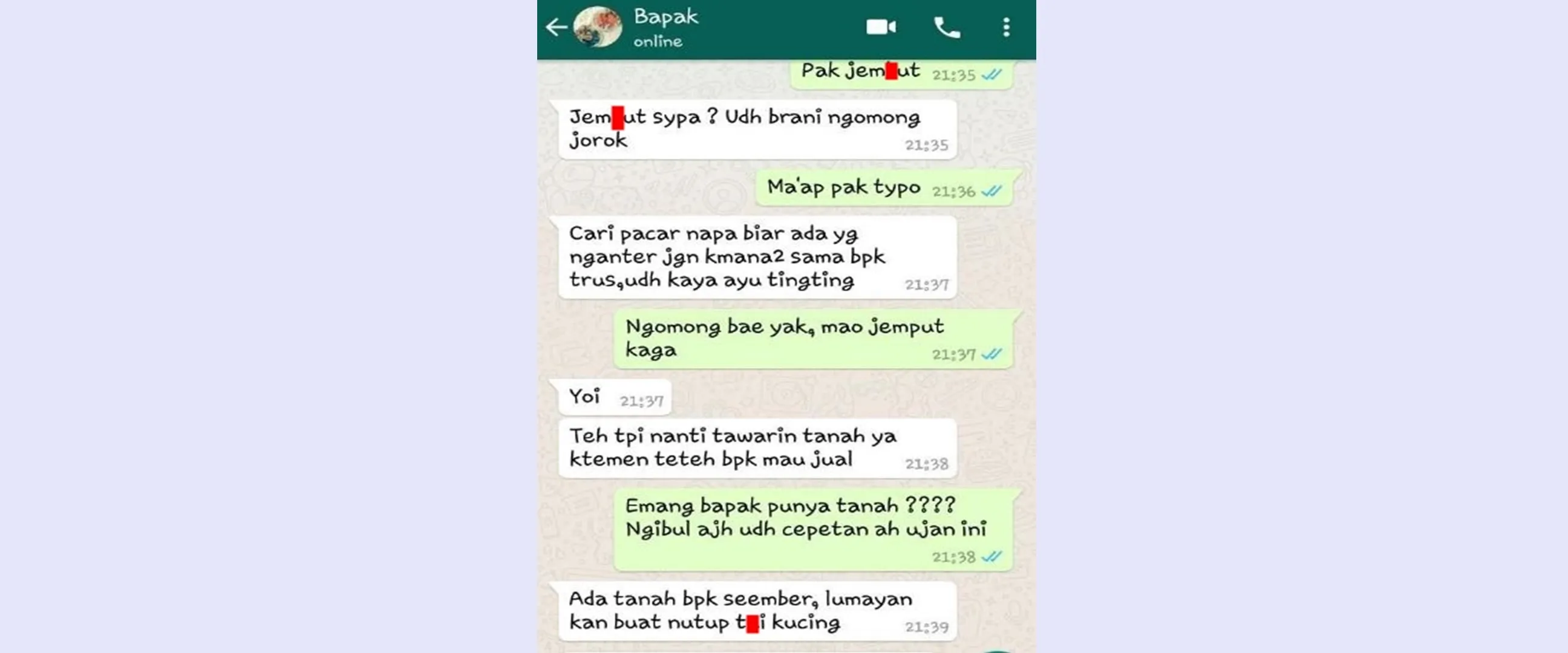 11 Chat orang tua ke anak cewek ini bikin senyum tipis, santai banget kayak sama teman