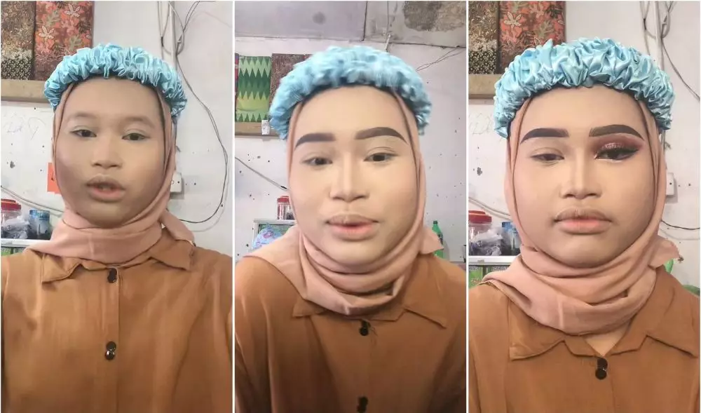 hasil makeup tanpa lighting © TikTok hasil makeup tanpa lighting © TikTok