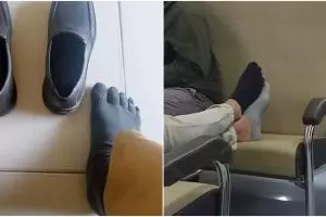 13 Tingkah nyeleneh orang pakai kaus kaki ini antara modis atau kere-aktif 